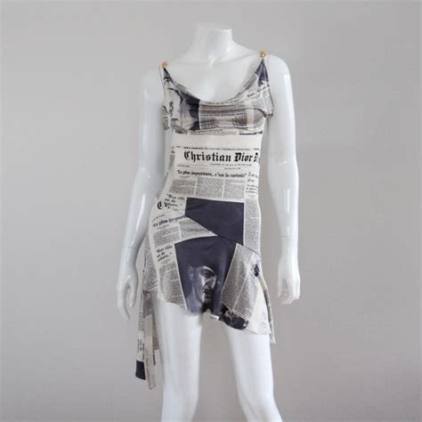 christian dior newspaper dress.